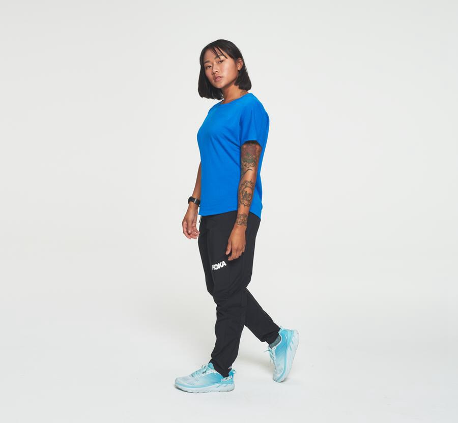 Hoka One One Tee Womens Blue - Lifestyle - 04635WXZA